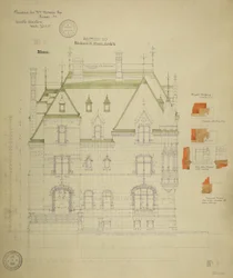 Résidence William Borden, Chicago, Illinois, élévation sud
