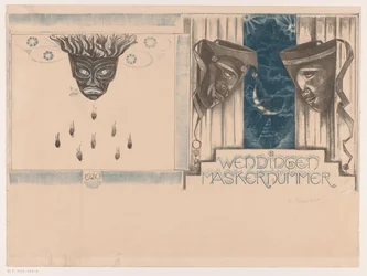 Conception de couverture pour : Wendingen, numéro de masque, 1920