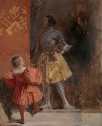 Un chevalier et un page (de « Götz von Berlichingen » de Johann Wolfgang von Goethe)