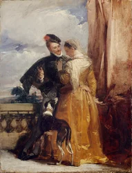 Amy Robsart et le comte de Leicester, vers 1827