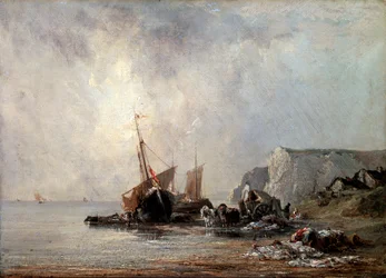 Bateaux sur la côte normande, 1823