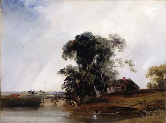 Paysage avec un étang, vers 1825-26