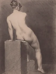 Mademoiselle Rose nue, vue de dos