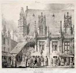 Rouen : Entrée de la Salle des Pas Perdus, Palais de Justice