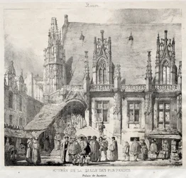 Rouen : Entrée de la Salle des Pas Perdus, Palais de Justice