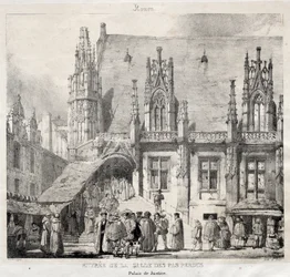 Rouen : Entrée de la Salle des Pas Perdus, Palais de Justice