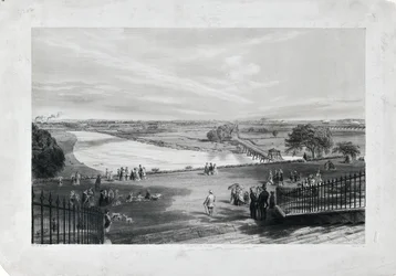 Avenham  Miller Park, vers 1870 (lithographie teintée sur papier)