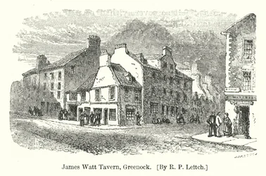 James Watt Tavern, Greenock (gravure)
