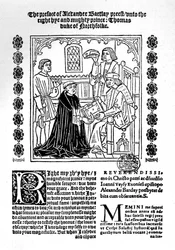 Le traducteur présentant son livre au duc de Norfolk, vers 1500-1520, 1923