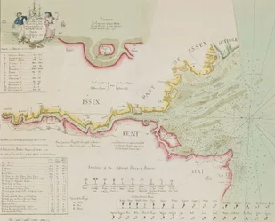Carte de la Tamise et de son estuaire