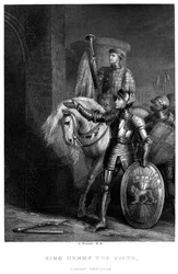 Roi Henri V 1387-1422, avant Harfleur, 19ème siècle