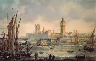 Les Chambres du Parlement et le Pont de Westminster