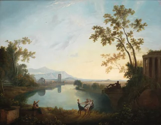 Apollon et les saisons, paysage classique, vers 1770-1779