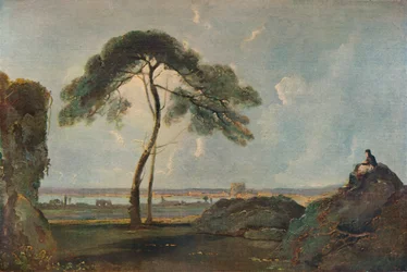 Paysage italien avec un pin parasol, vers 1756, 1938