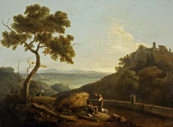 Le Temple de la Sibylle et la Campagne, Tivoli, Italie