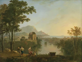 Vaste paysage côtier du Sud au crépuscule