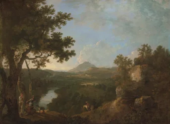 Vue près de Wynnstay, la résidence de Sir Watkin Williams-Wynn, quatrième Bt.