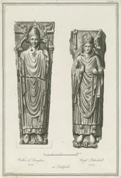 Cathédrale de Lichfield - Effigies de Walter de Langton et Hugh de Patteshull
