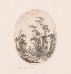 Étang aux canards avec quelques arbres autour
