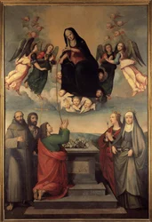 Madone à la ceinture avec les Saints