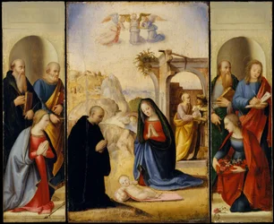 La Nativité avec des saints