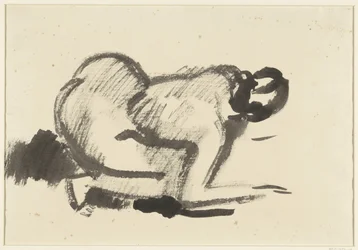 Femme nue accroupie