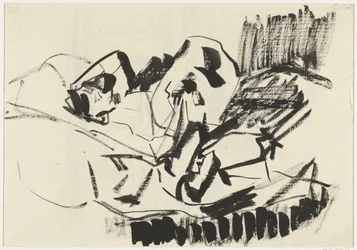 Femme allongée dans un lit
