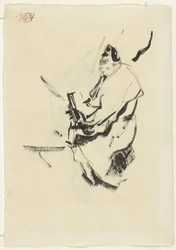 Femme allongée, sur des coussins, avec un livre