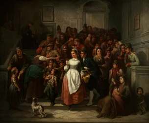 Après le tirage de la loterie, 1859