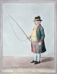 Billy le garde-chasse, gravé par James Gillray (1756-1815) publié par Hannah Humphrey en 1810 (gravure coloriée à la main)