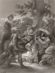 Duc de Monmouth capturé après la bataille de Sedgemoor. De L
