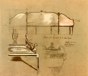 Conception pour un canapé, 1777, 1946
