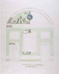 Conception pour le mur de fond de la salle à manger, Headfort House
