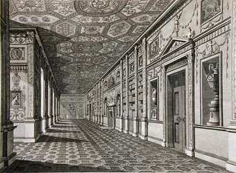 La Bibliothèque à Syon House, construite entre 1760-69 (gravure)