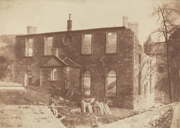 Chapelle de Lady Glenorchy en cours de démolition, sur le site de la gare de Waverley, vers 1846 (photo). 1846 (photo)