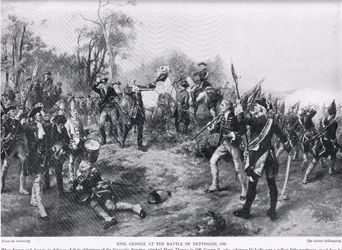 George II à Dettingen, illustration de 