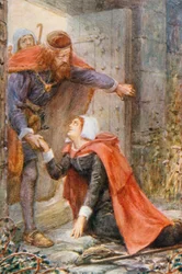 Mercy at the Wicket-gate (lithographie couleur)