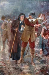 Les pèlerins de la terre enchantée (lithographie couleur)