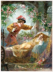 Le Prince trouve la Belle au bois dormant, illustration de 