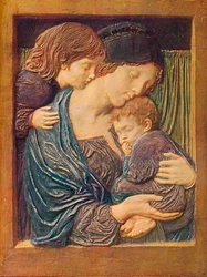 Mère et enfants, vers 1900