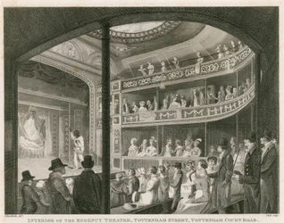 Intérieur du Théâtre de la Régence, Tottenham Street, Tottenham Court Road, Londres