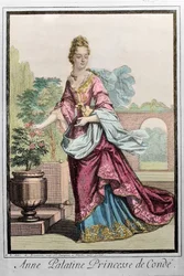 Anne Palatine, Princesse de Condé (Anne de Bavière) (1648-1723) - gravure par Robert Bonnart