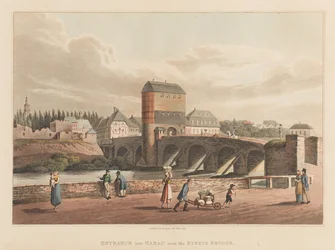 Entrée à Hanau par le pont de Kinzig, 1814