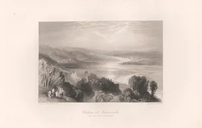 Château de Tancarville, avec la ville de Quilleboeuf