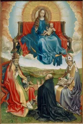 Madonna en gloire avec donateur et les saints Pierre et Augustin
