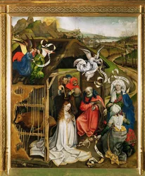 Nativité. Adoration des bergers. 1420-1430 (huile sur bois)