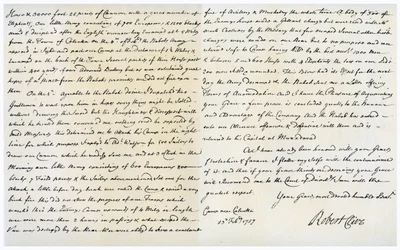 Lettre de Robert Clive à Thomas Pelham-Holles, 23 février 1757