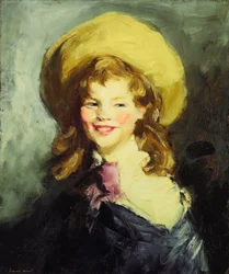 Fille au grand chapeau