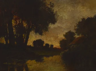 Rivière au coucher du soleil