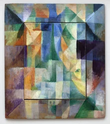 Fenêtres simultanées sur la ville. Partie 1, deuxième modèle, première réplique. Peinture de Robert Delaunay (1885-1941), huile sur toile